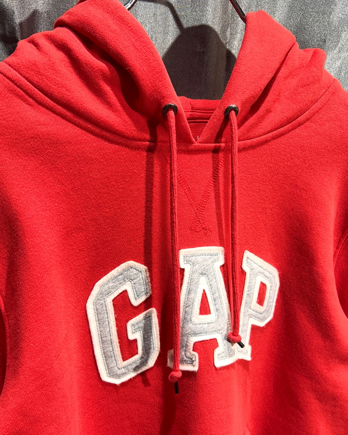 L GAP 갭 클래식 빅로고 오렌지레드 후드티 상품이미지4