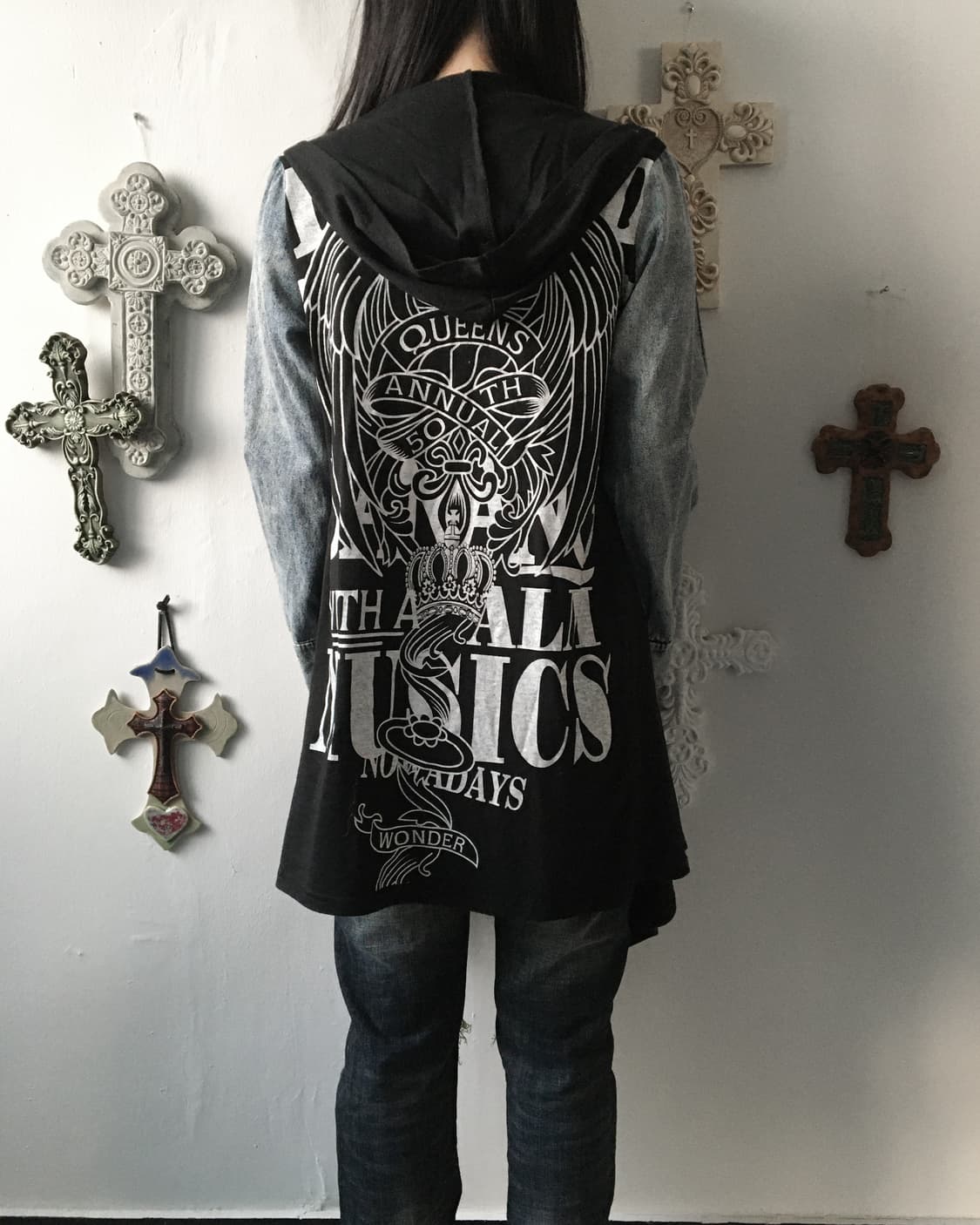 Back printing point hood drape open card 상품이미지1