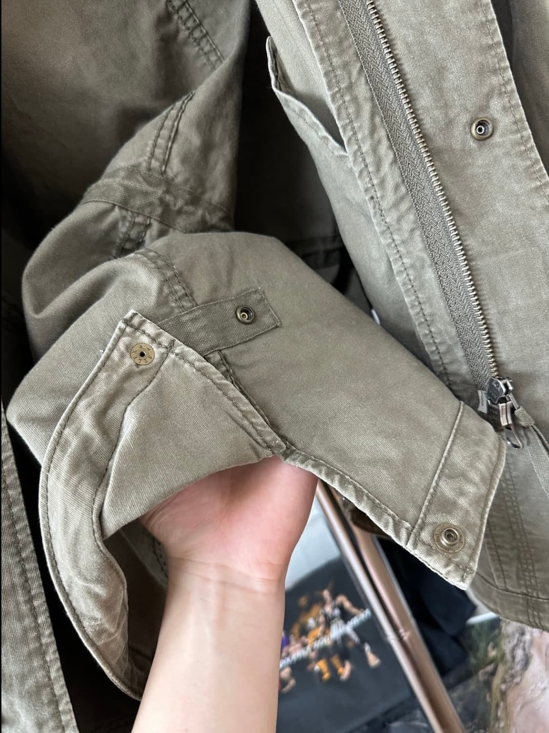 BEAMS Olive Fishtail Military Parka 상품이미지7