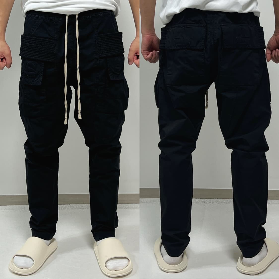 릭오웬스 14FW 다크쉐도우 태권도 카고 팬츠 블랙 상품이미지1