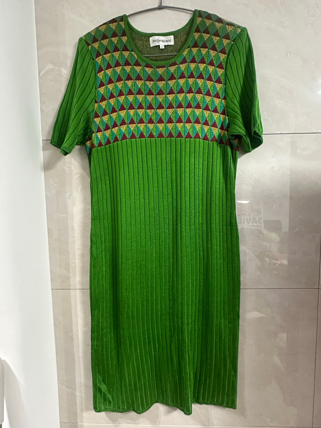 입생로랑 탄탄 니트 반짝 원피스 여성 상품이미지1