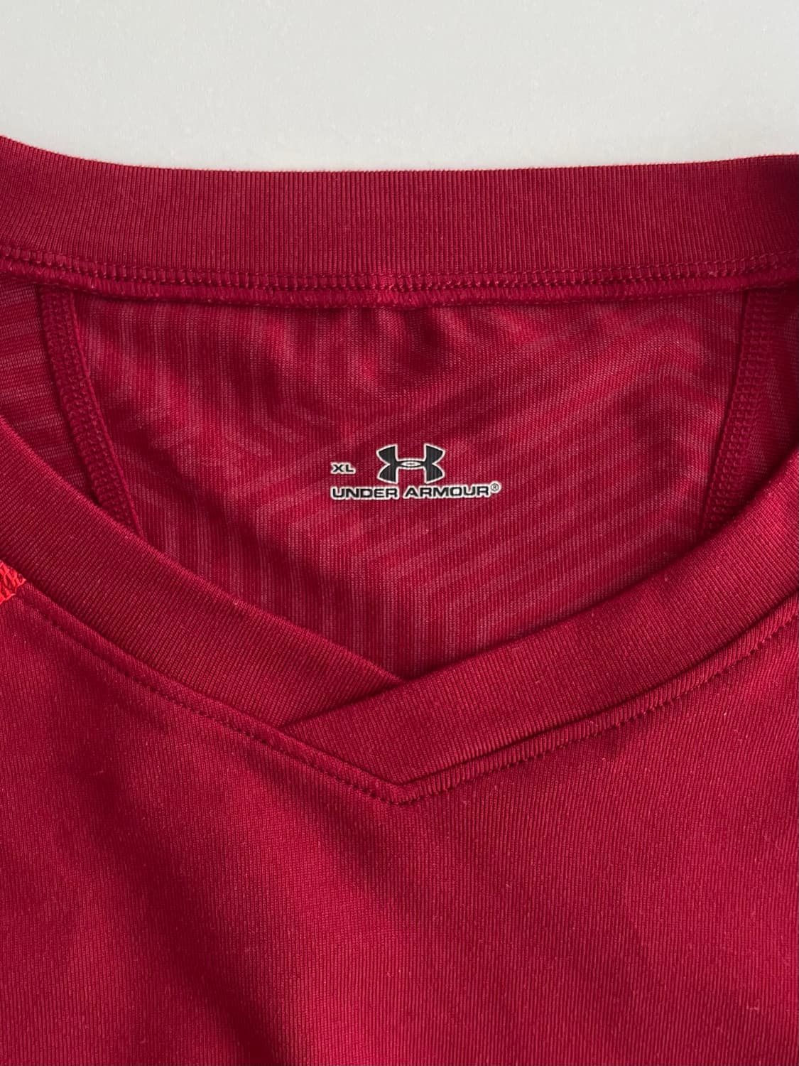 XL) 언더아머 기능성 롱슬리브 티셔츠 레드 상품이미지7