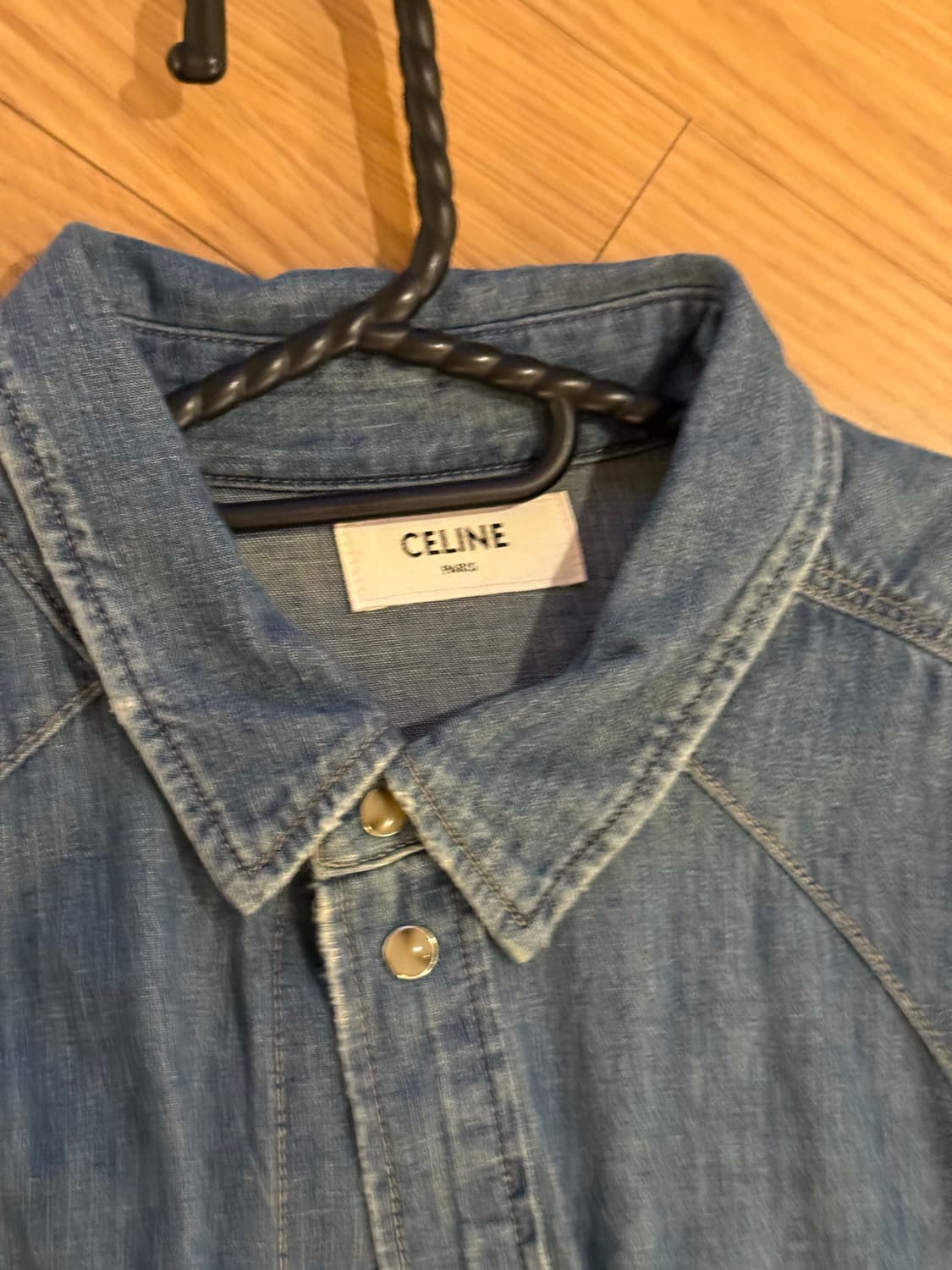 셀린느 롱 데님 셔츠 M 새상품 상품이미지2