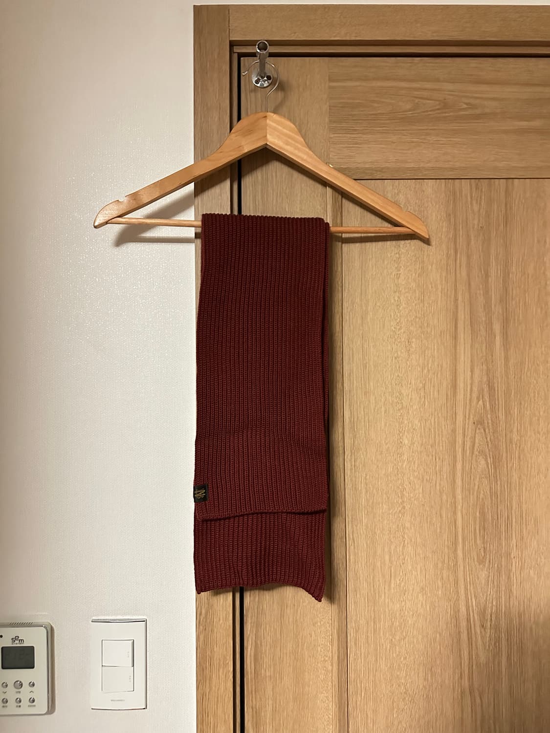 바토너 솔리드 울 립 머플러 BRW BATONER 상품이미지2