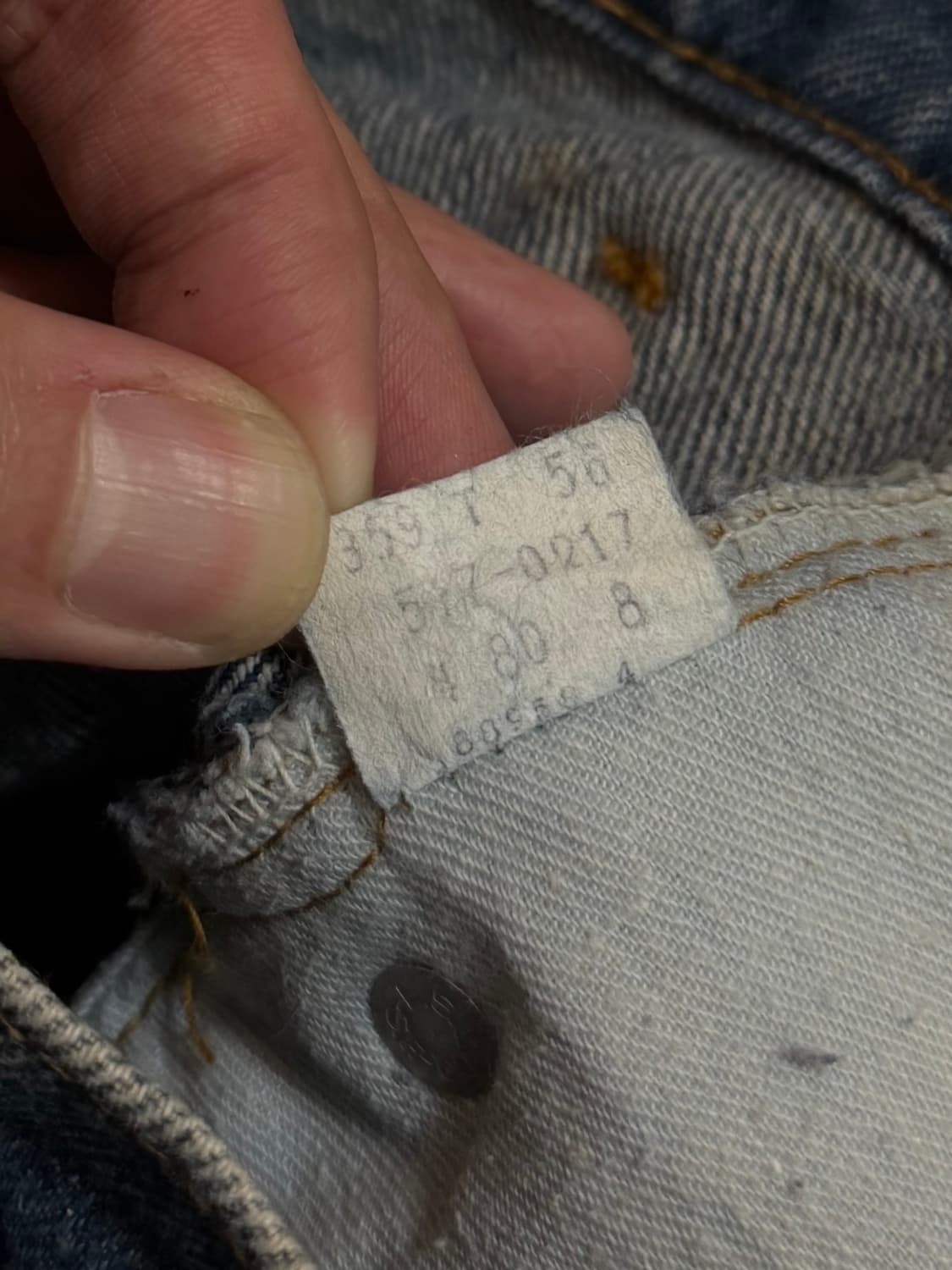 80's USA 빈티지 리바이스 517 오렌지탭 체인스티치 상품이미지10