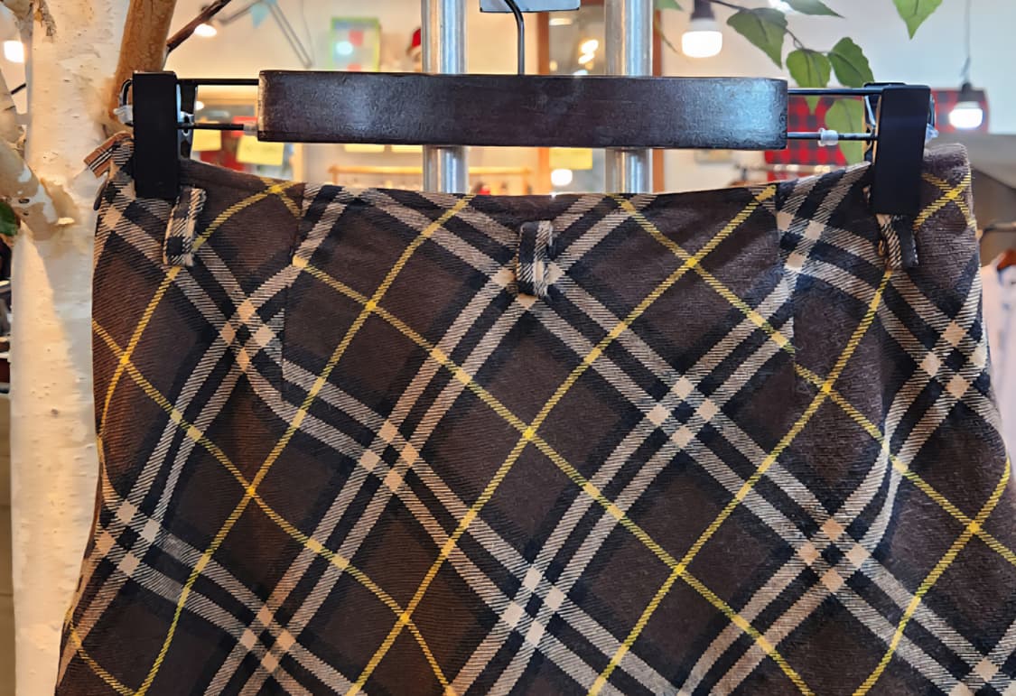 24-25) BURBERRYS 버버리 브라운 체크 빈티지 스커트 상품이미지5