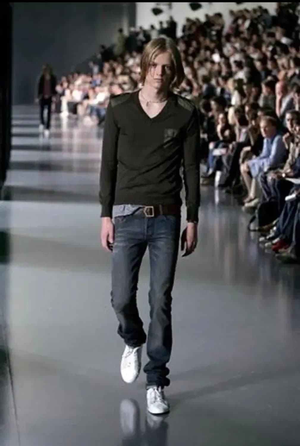 디올옴므/05ss 라메 코팅 주름 가공진/31 상품이미지3