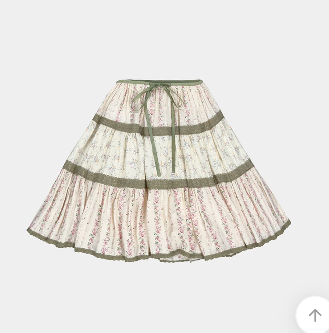 당일배송/모리걸) 에이비글 베로니 플라워 미디 스커트 밴딩 핑크 free 상품이미지6