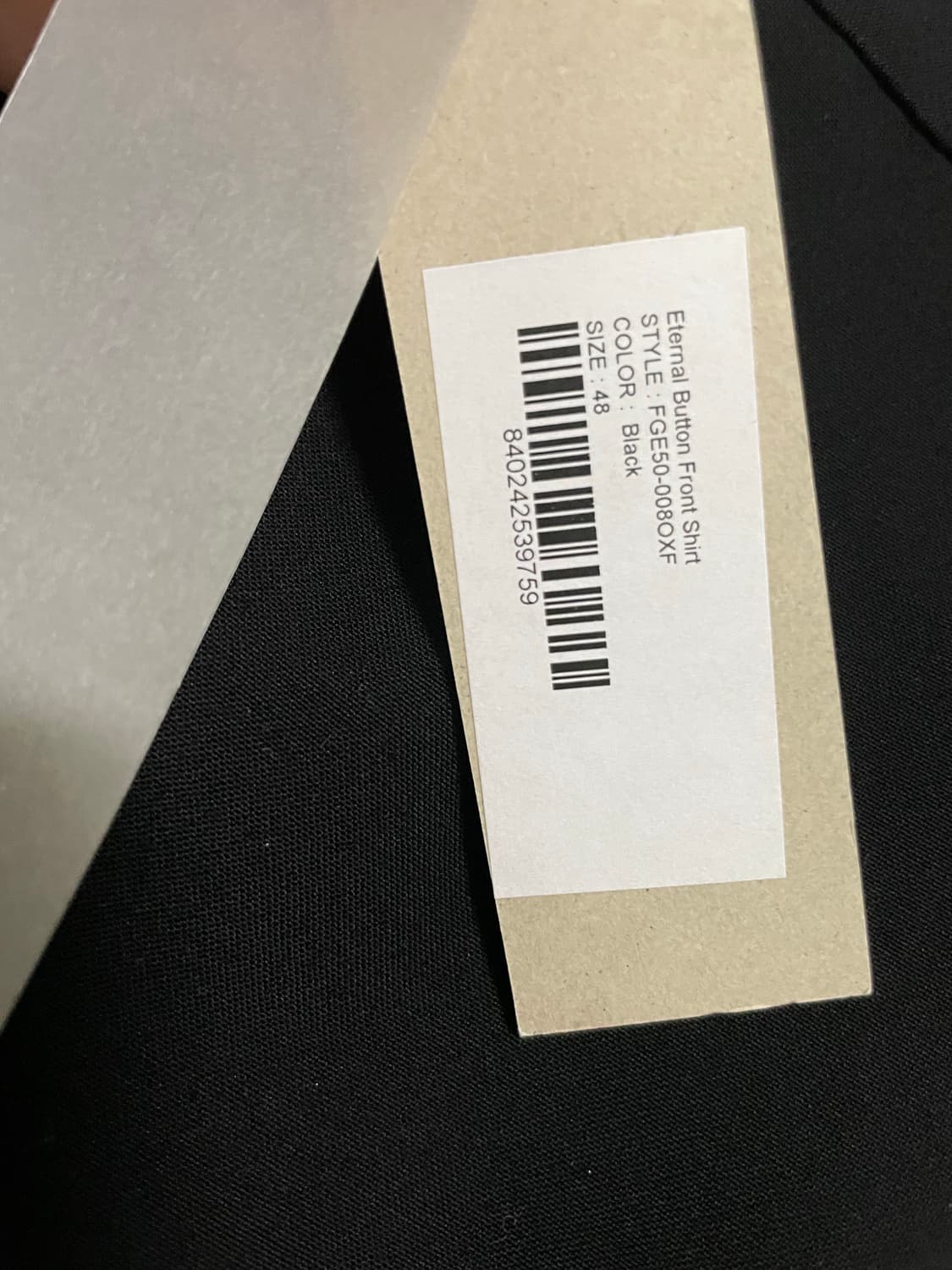 Fear of God 이터널 오버 셔츠 블랙 상품이미지5