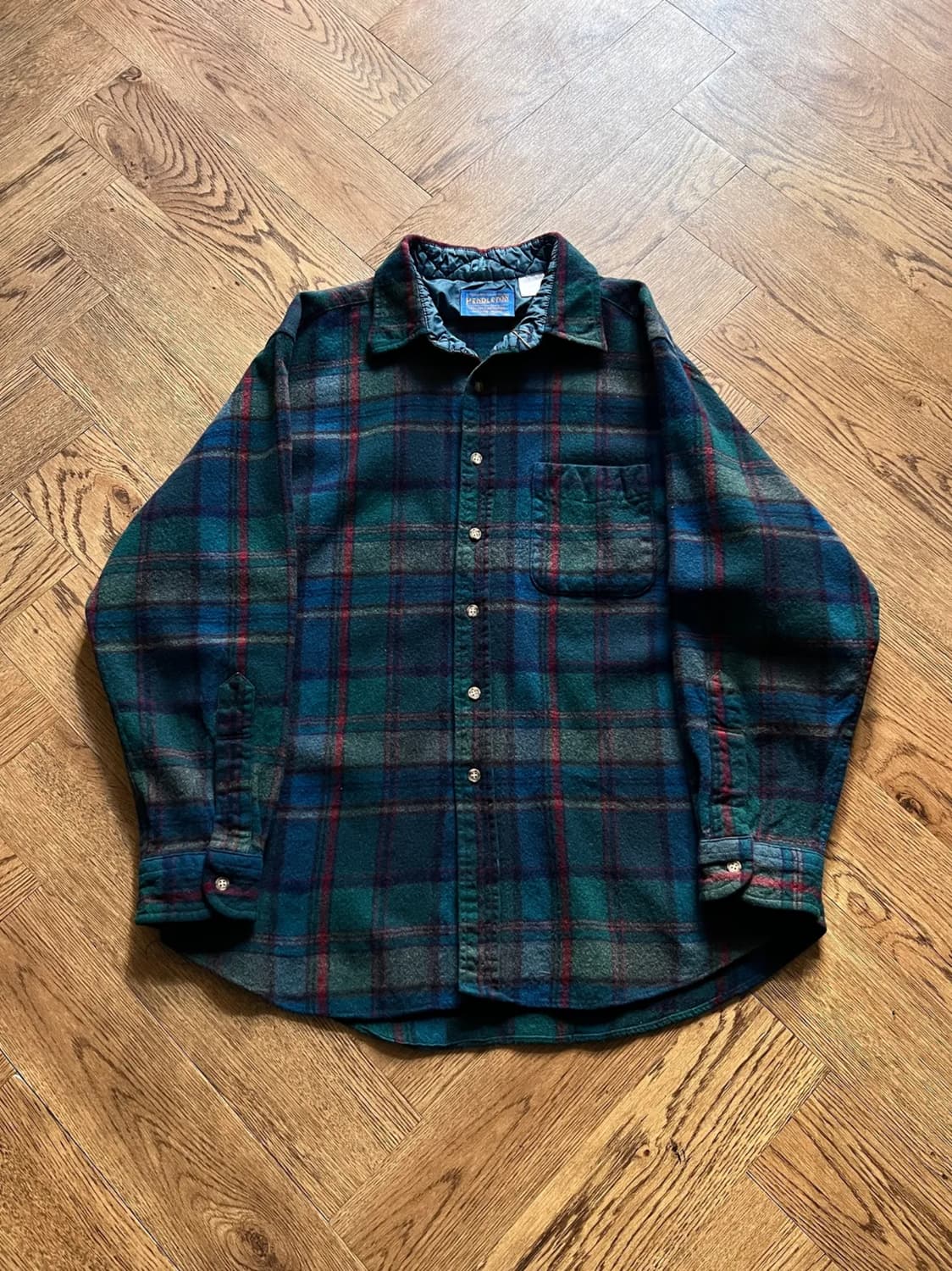 [M]PENDLETON 펜들턴 Made in USA 체크 울 셔츠 상품이미지1