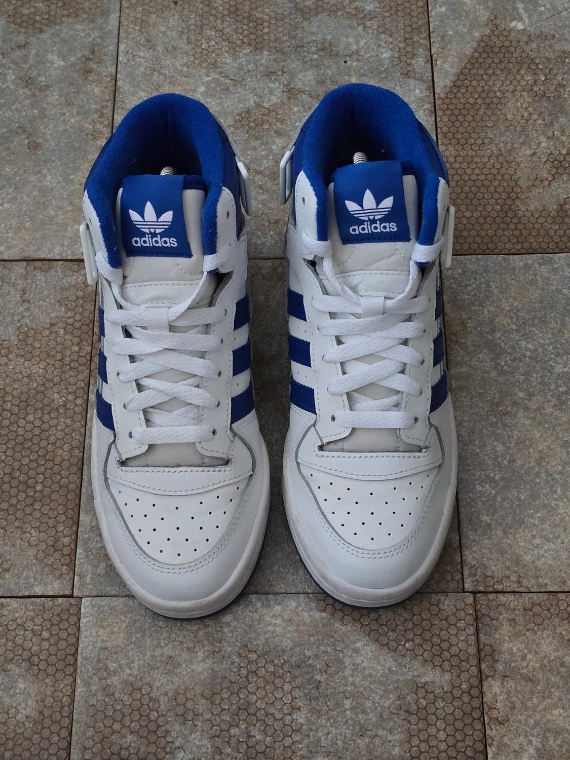 (225)아디다스 포럼 미드 화이트 블루 상품이미지1