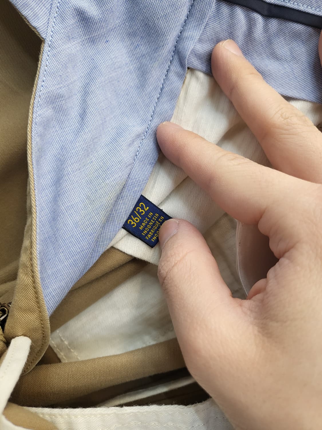 폴로 랄프로렌 베이지 남성 면바지 상품이미지5