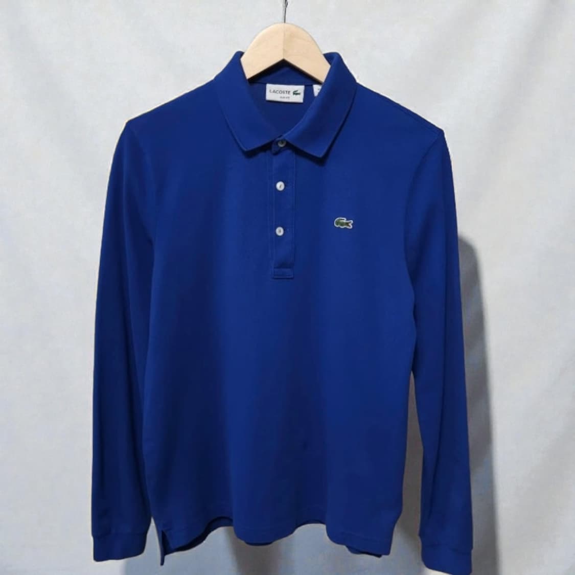 95)Lacoste 라코스테 슬림핏 긴팔 카라티 블루 여름제외 상품이미지2