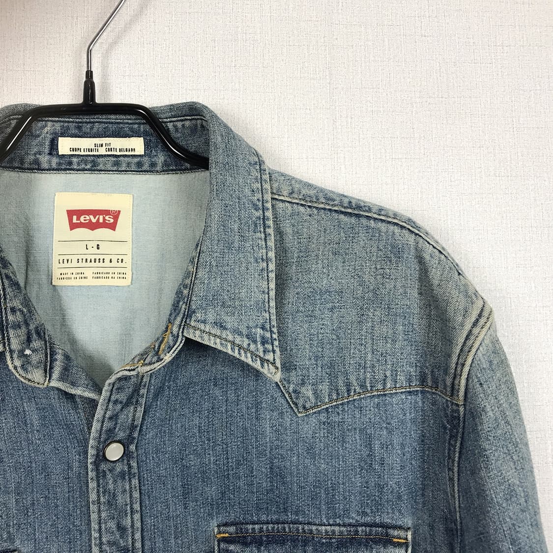 리바이스 데님 셔츠 남방 슬림핏 남성L (100) 상품이미지3