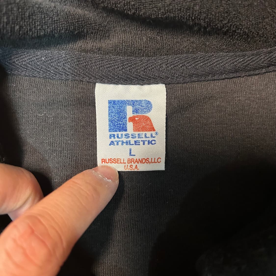 [L] 러셀 세타가야 베이스 자수로고 쿼터집업 반팔 상품이미지3