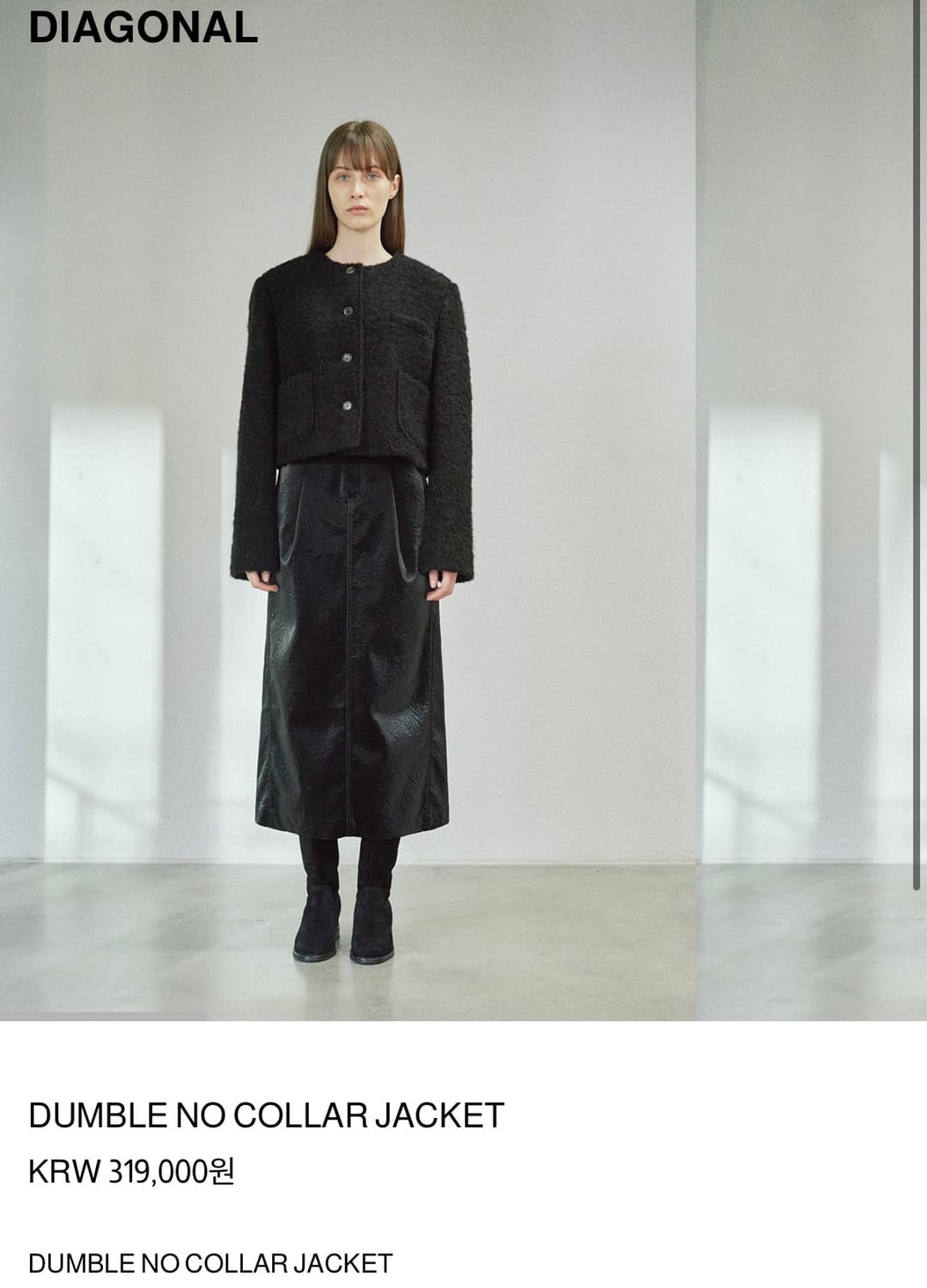 다이애그널 DUMBLE NO COLLAR JACKET 상품이미지1
