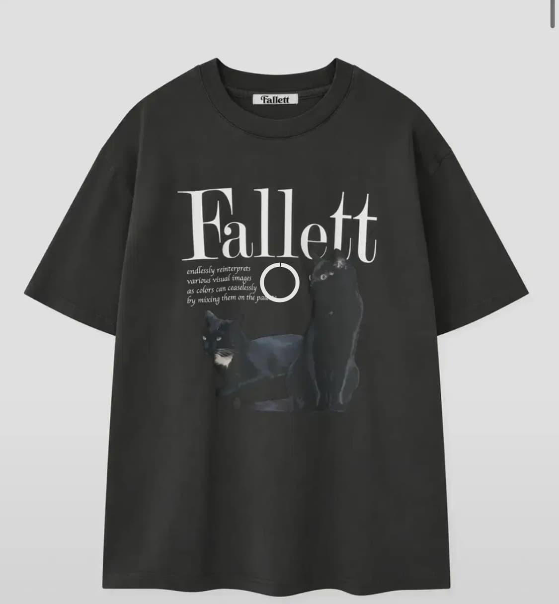 팔렛 듀스 네로 반팔티 피그먼트 차콜 상품이미지2