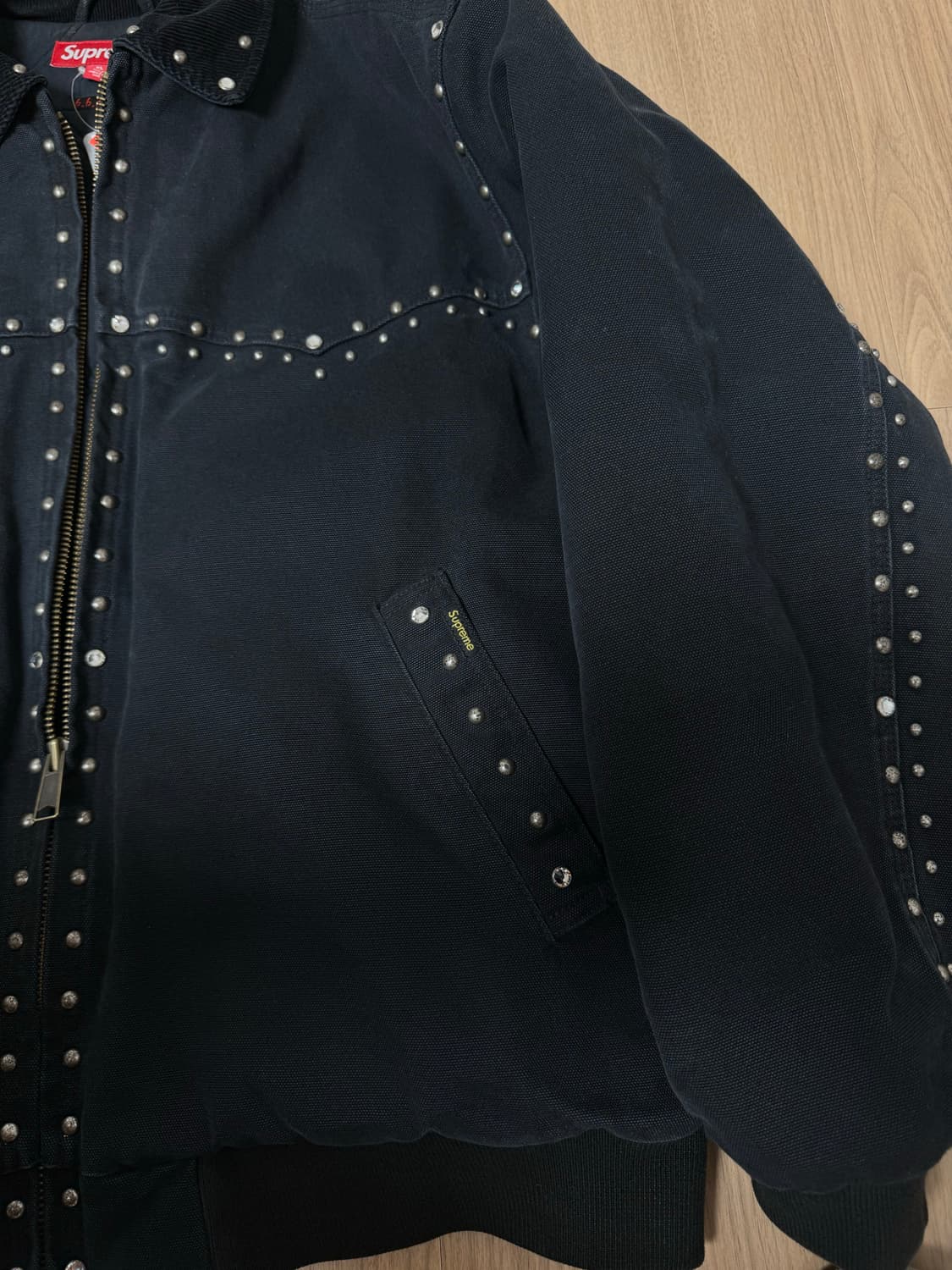 슈프림 X B.B. 사이먼 스터드 워크자켓 XL 블랙 상품이미지3