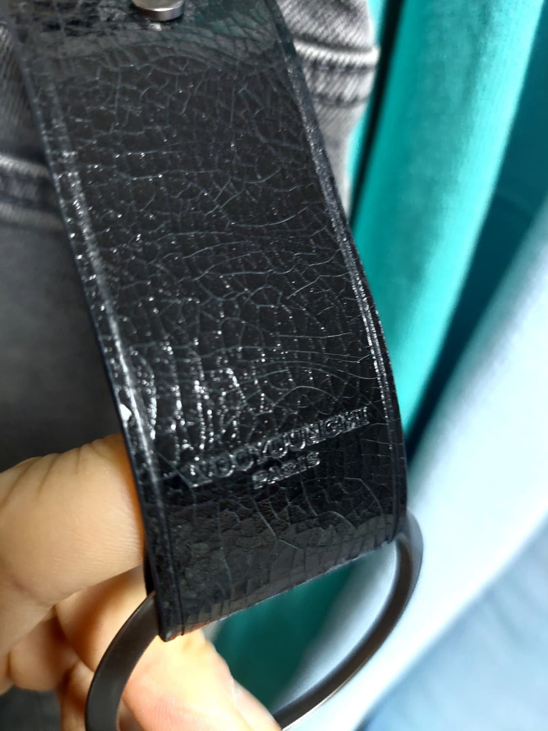 우영미 바이커진 블랙 워싱 데님 46 상품이미지5