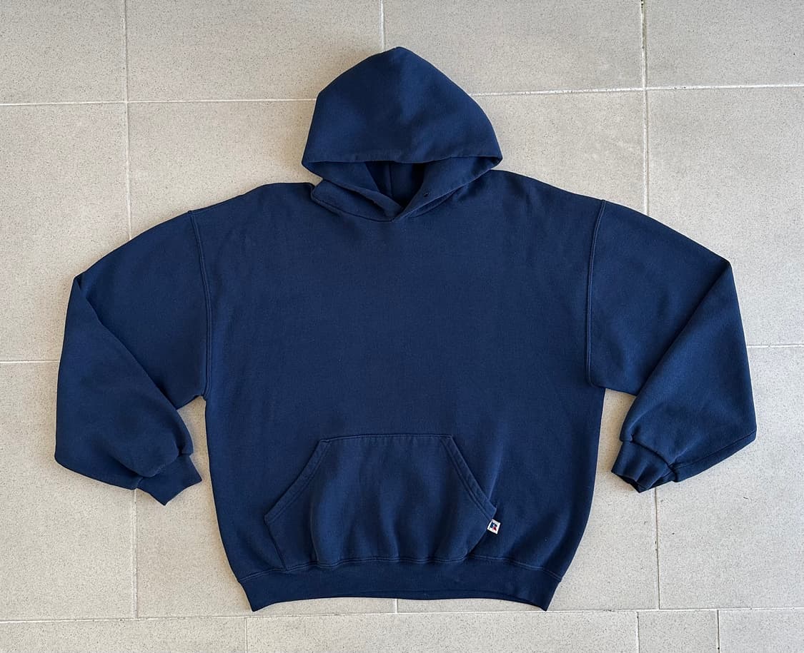 90s 빈티지 러셀 후드 네이비 XL 상품이미지1
