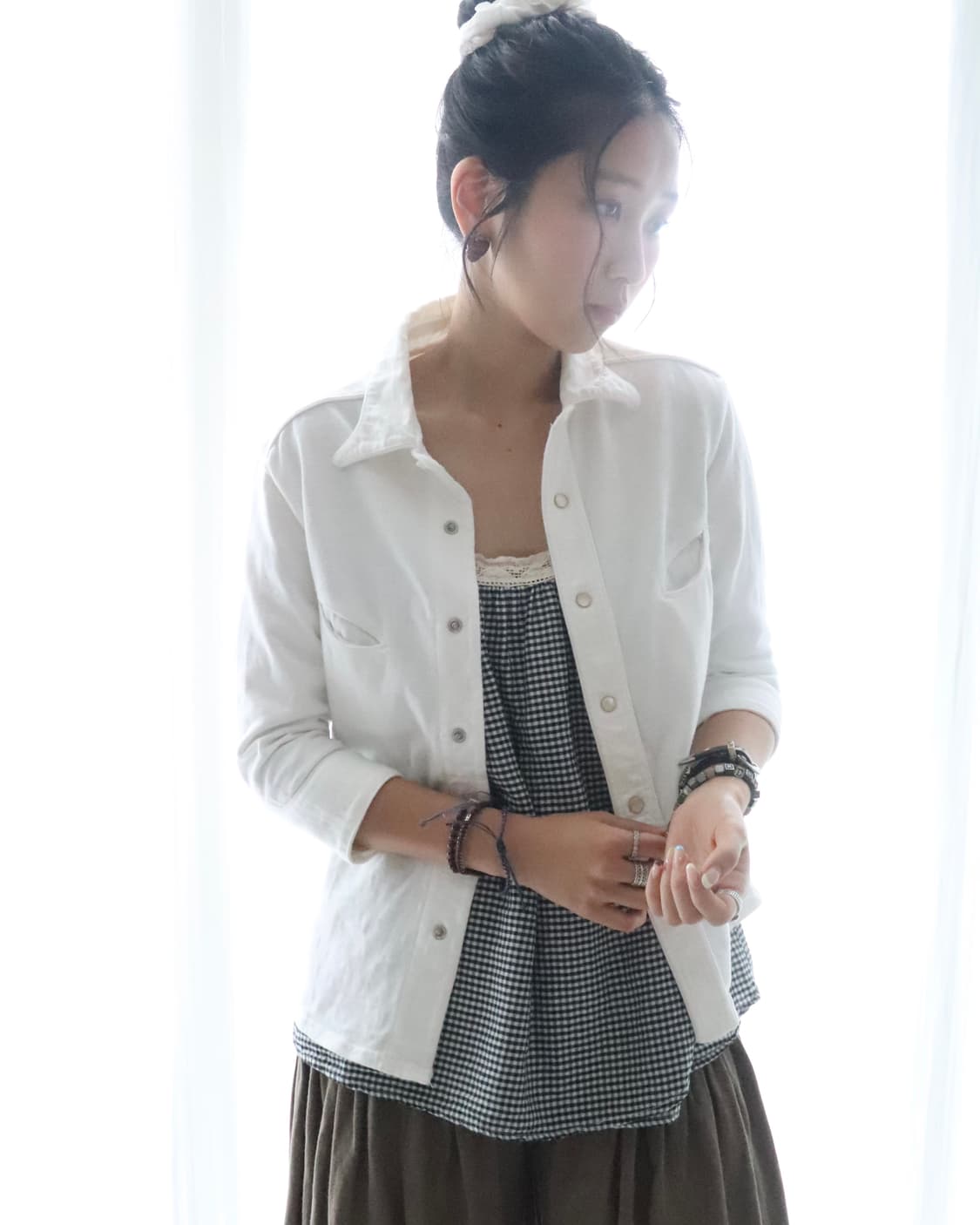 [Kapital] White 3/4 Sleeve Shirt Jacket  상품이미지6