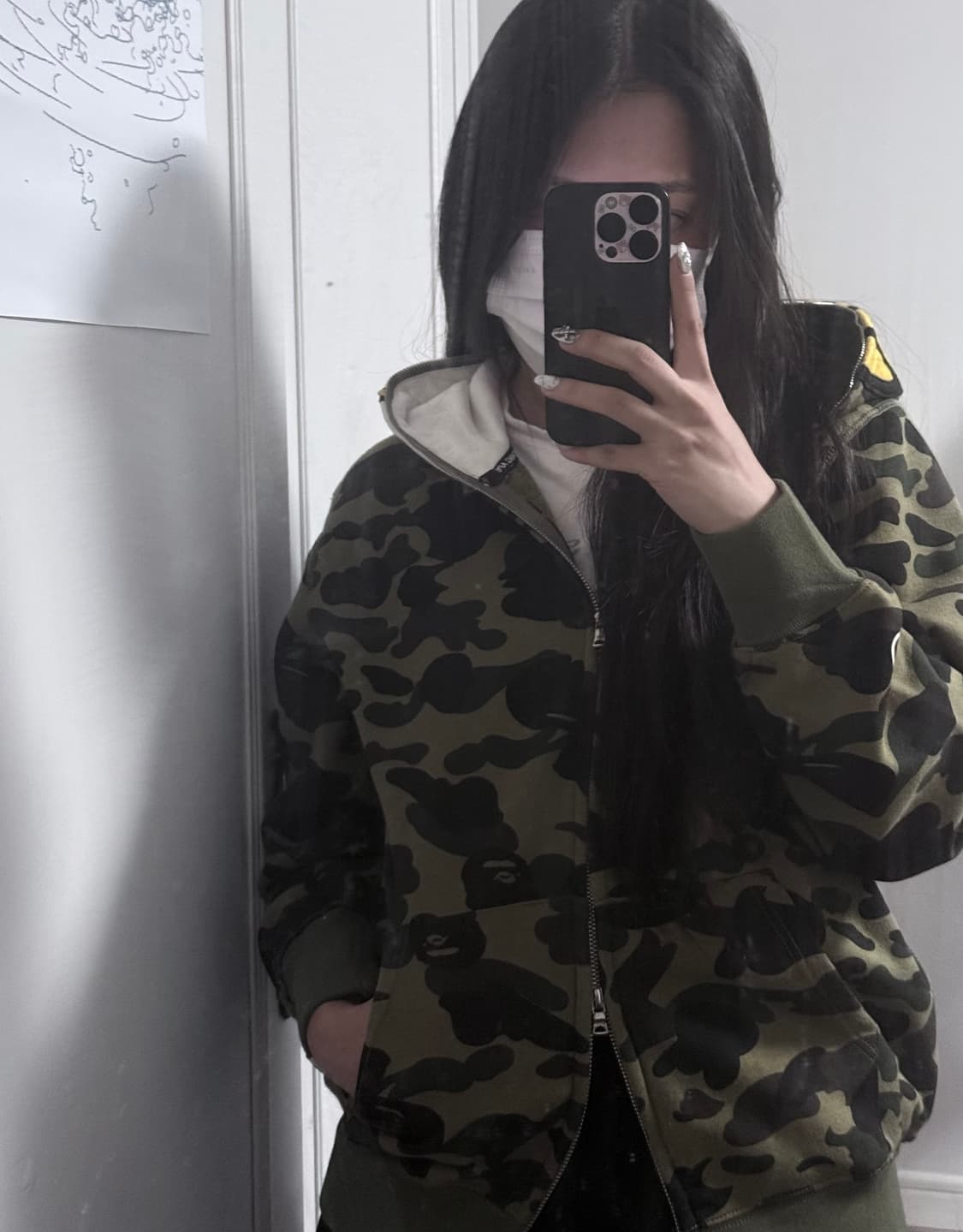 키티 베이프 후드집업 L 상품이미지2