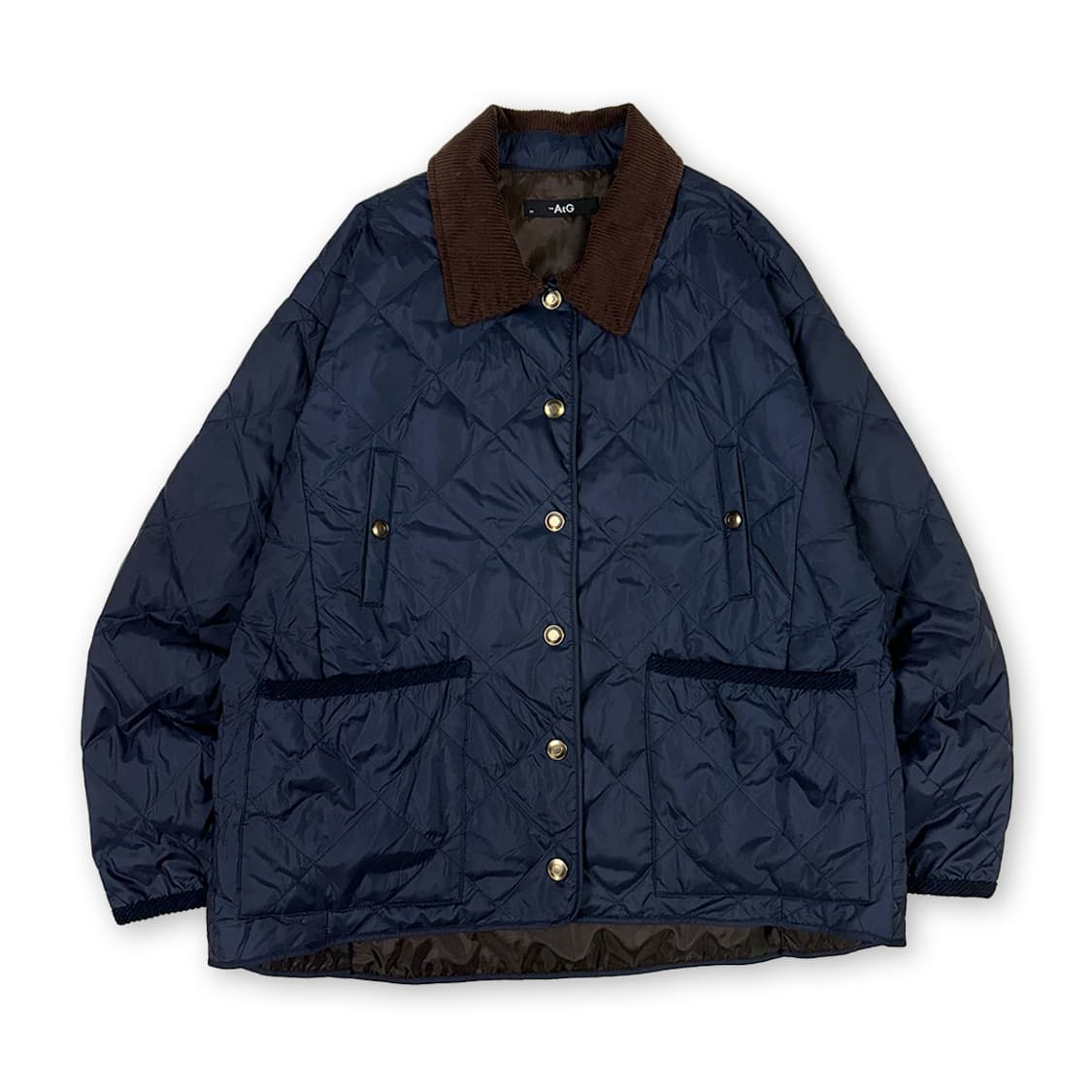 더엣지 골덴 카라 구스 퀼팅 자켓 상품이미지1