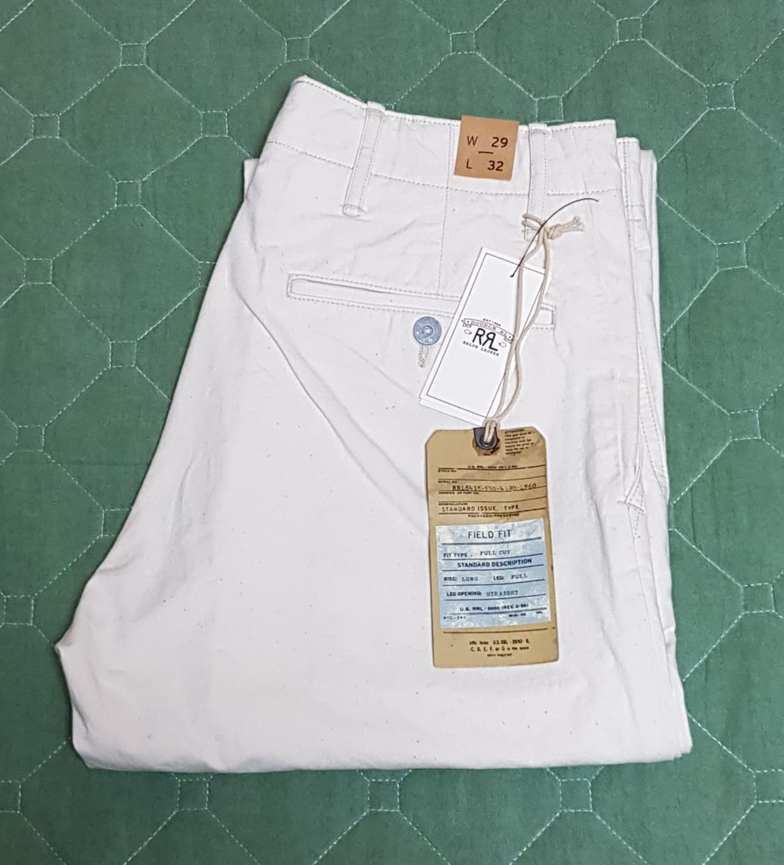 [29X32] RRL 필드 치노 팬츠 시디드 내추럴 팝니다. 상품이미지1