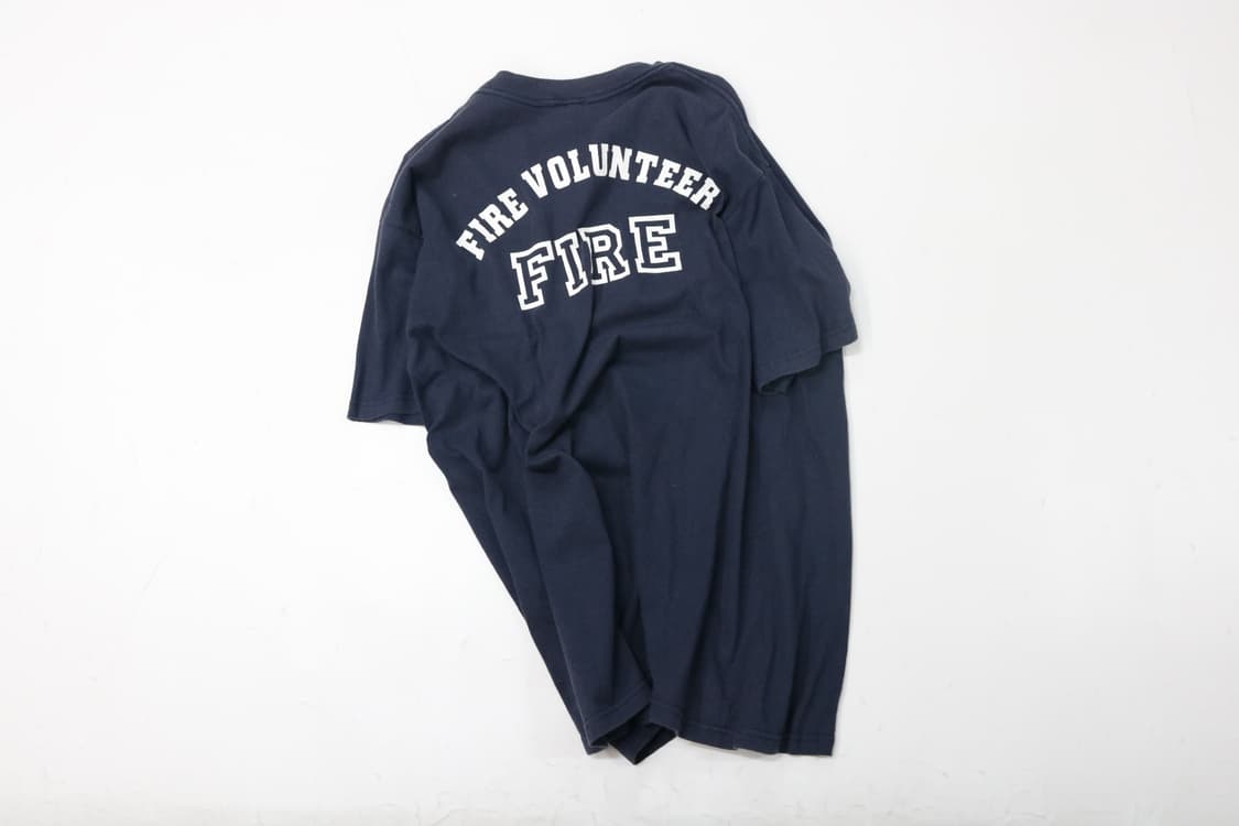 앤빌 빈티지 ECHIGAWA 소방대 그래픽 네이비 티셔츠 (L) 상품이미지2