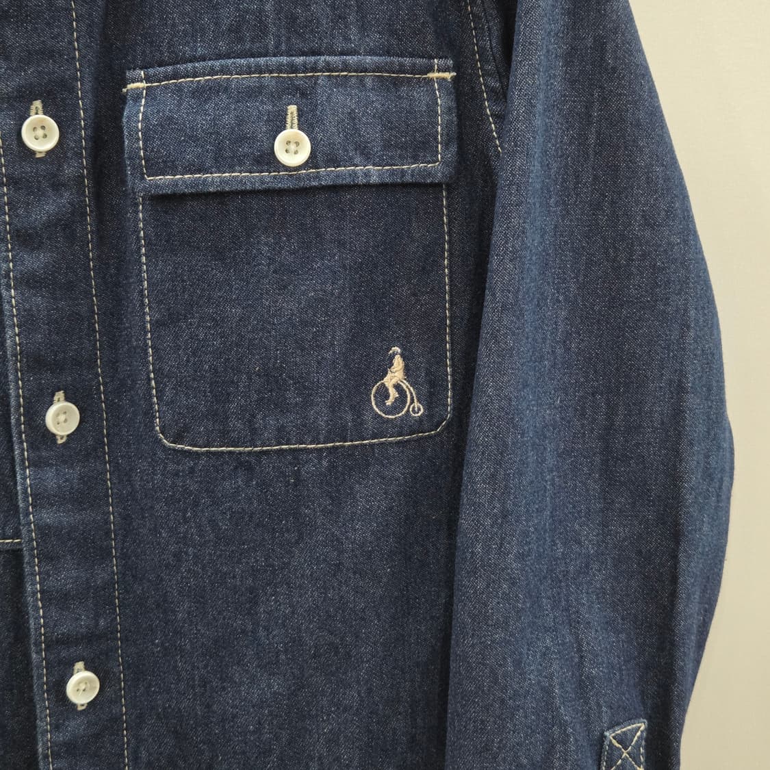 빈폴 키즈 밴드카라 데님 셔츠 130/8/9 상품이미지2