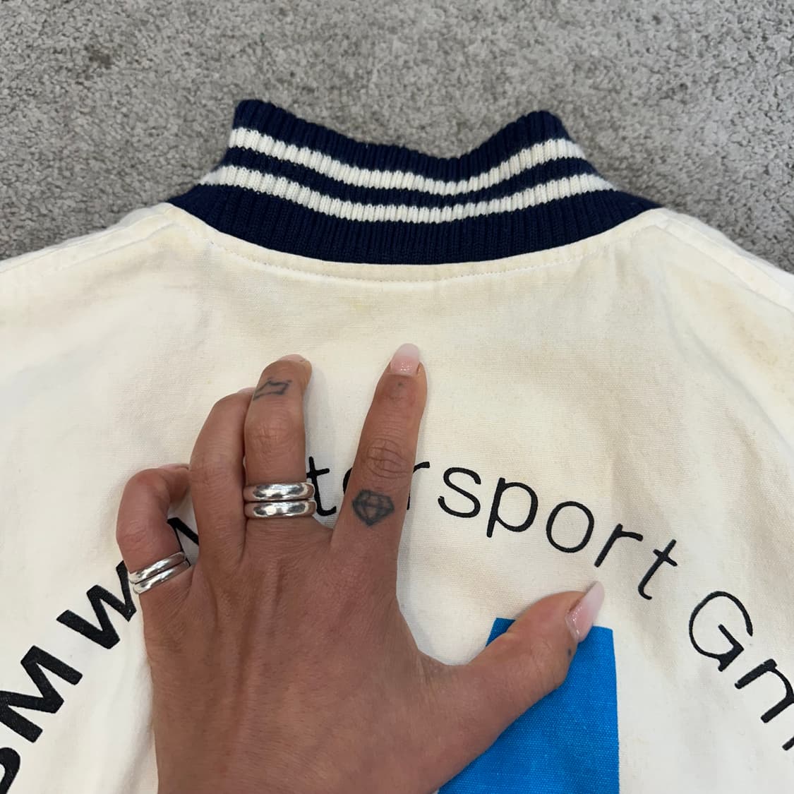 빈티지 BMW 모터스포츠 레이싱팀 봄버 자켓M 상품이미지2