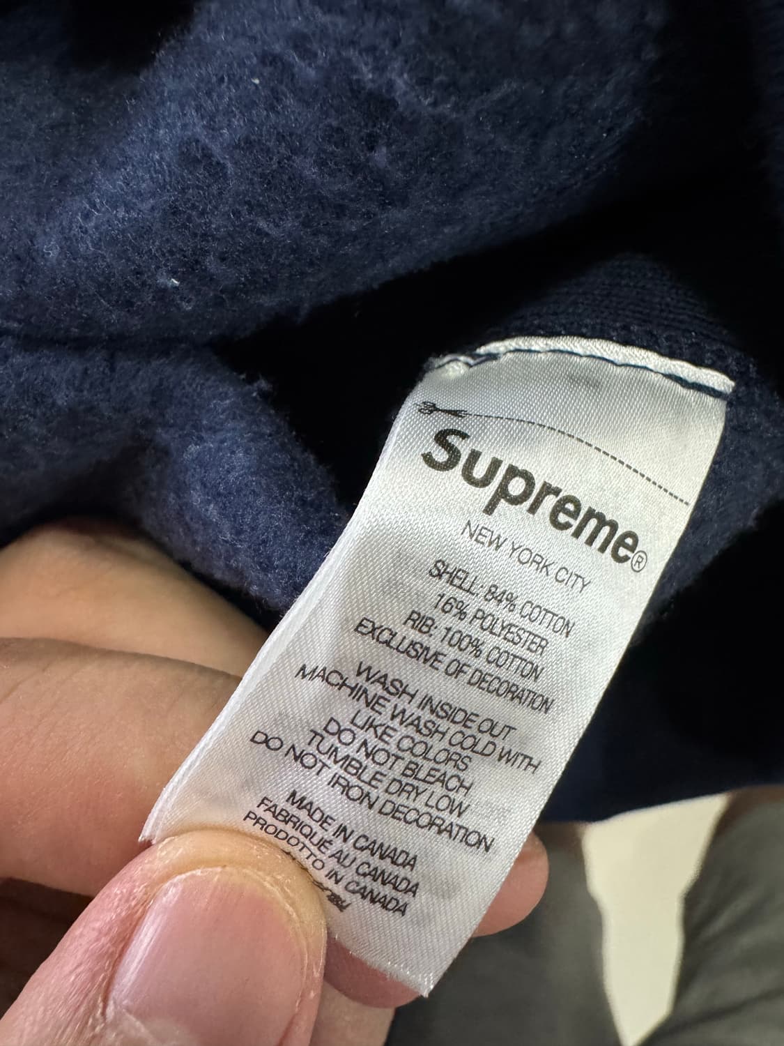 (L) 슈프림 박스로고 24fw 스웨트셔츠 네이비 상품이미지5