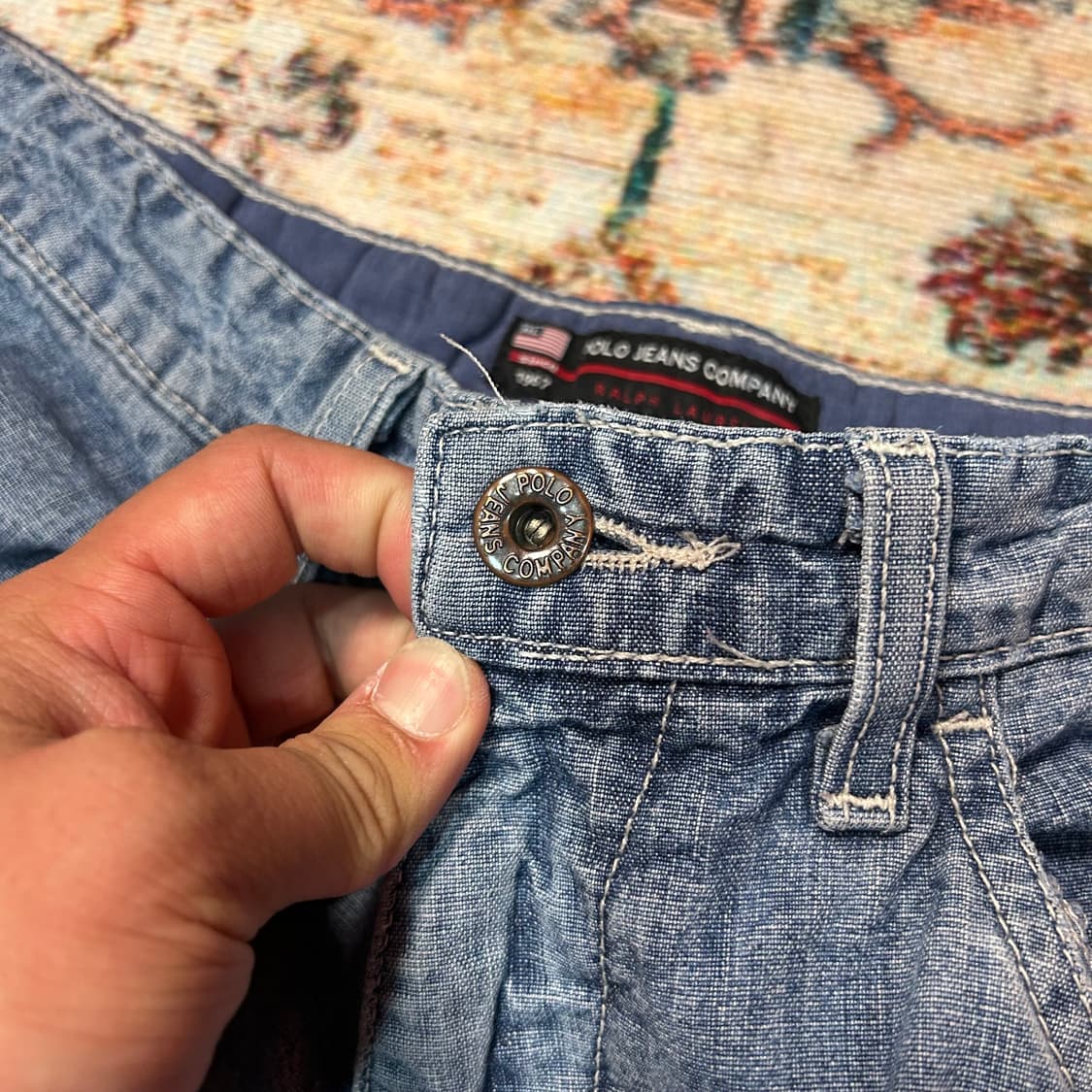 [33] 폴로 진 컴퍼니 데님 카고 버뮤다 팬츠 상품이미지4