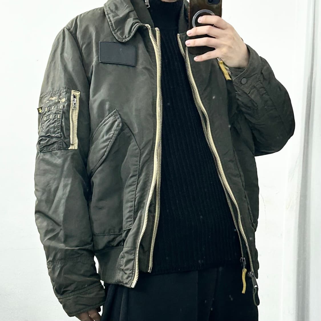 알파인더스트리 레이어드 MA-1 자켓 상품이미지4