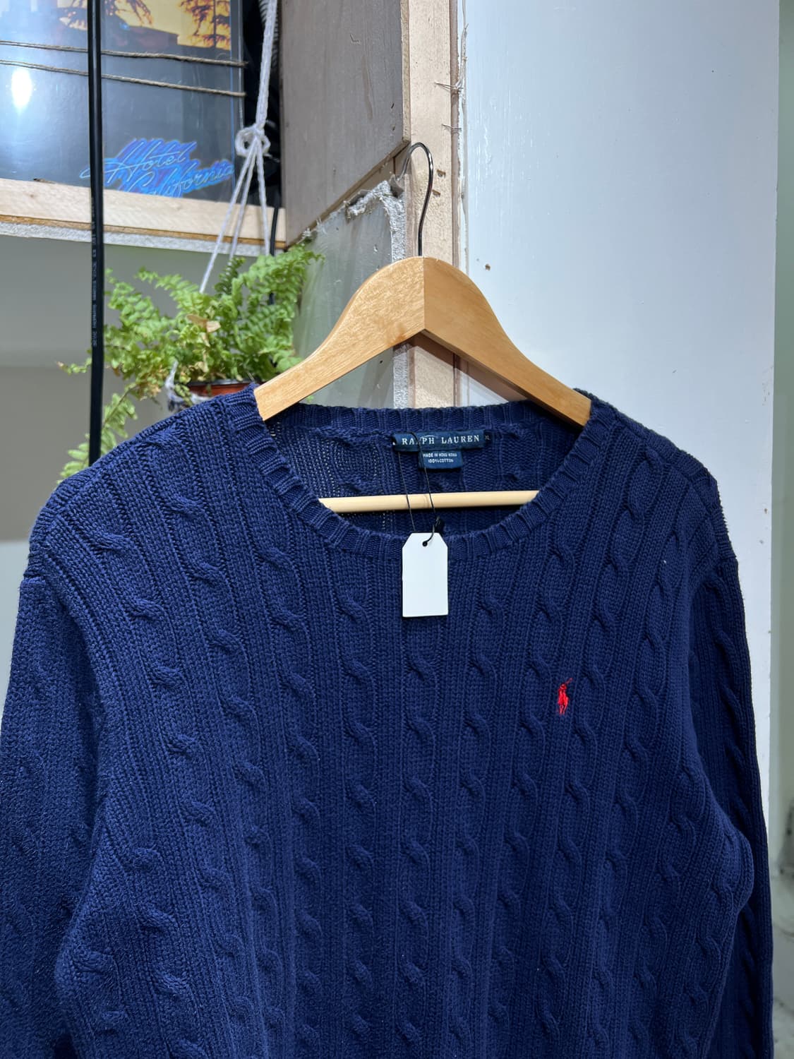 폴로 랄프로렌 네이비 꽈배기 니트 상품이미지1