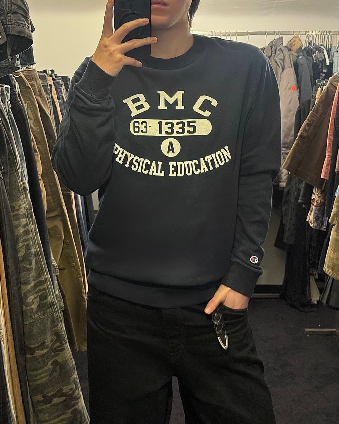 챔피온 BMC 대학 남색 네이비 스웻 셔츠 맨투맨 XL 105 일본 재팬 상품이미지1