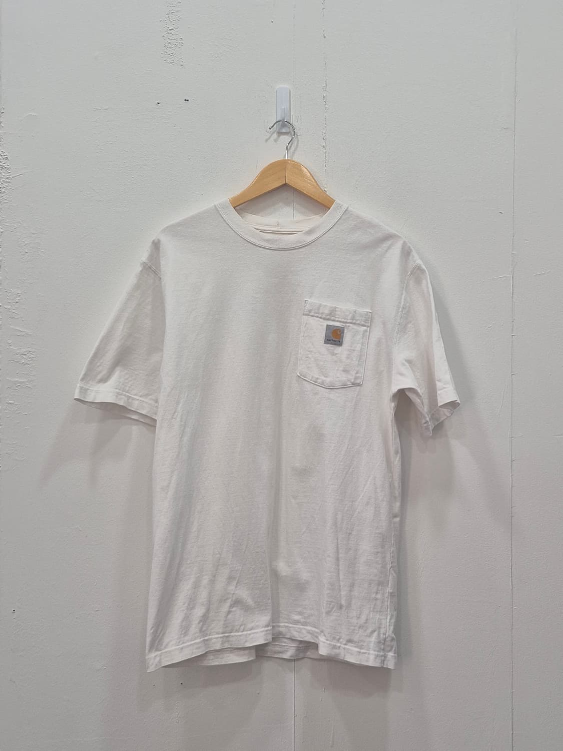[M] 칼하트 포켓 반팔티 화이트 코튼 상품이미지1