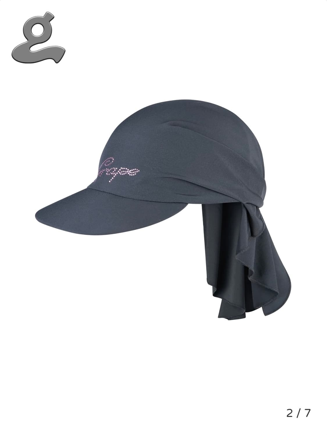 그레이프 Rhinestone LOGO Turban Hat 상품이미지1