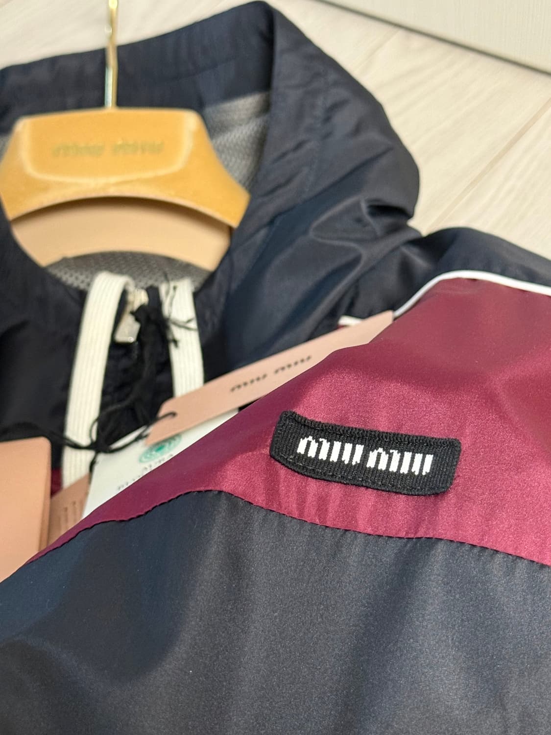 [44] 미우미우 바람막이 지퍼 블루종 재킷 상품이미지5