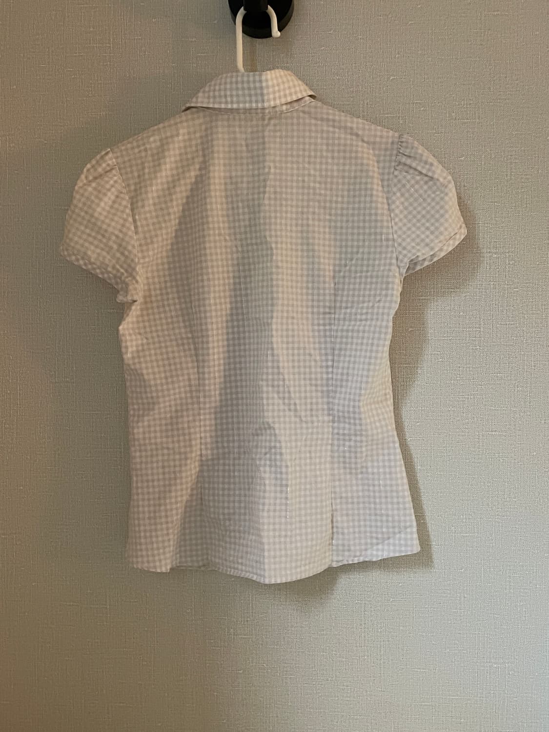 Shirring gingham blouse  상품이미지2