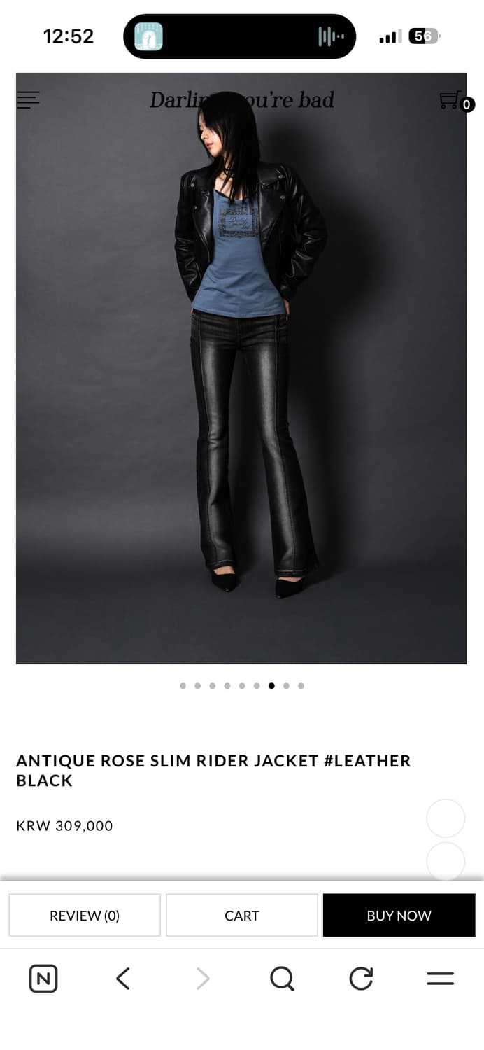 달링유어배드 ANTIQUE ROSE SLIM RIDER JACKET 상품이미지8
