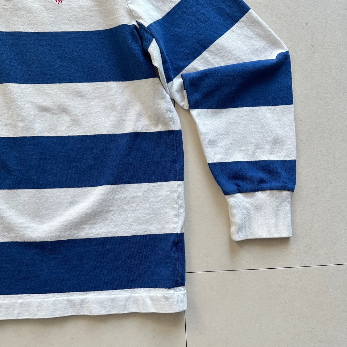 90s 폴로 랄프로렌 스트라이프 럭비셔츠 커스텀핏 상품이미지3