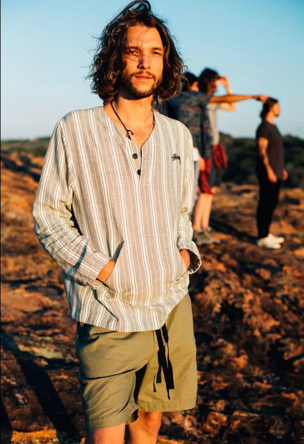 코쿤 착용 스투시 헨리넥 맨투맨 스웨터 아노락 티셔츠 m 코드쿤스트 상품이미지2