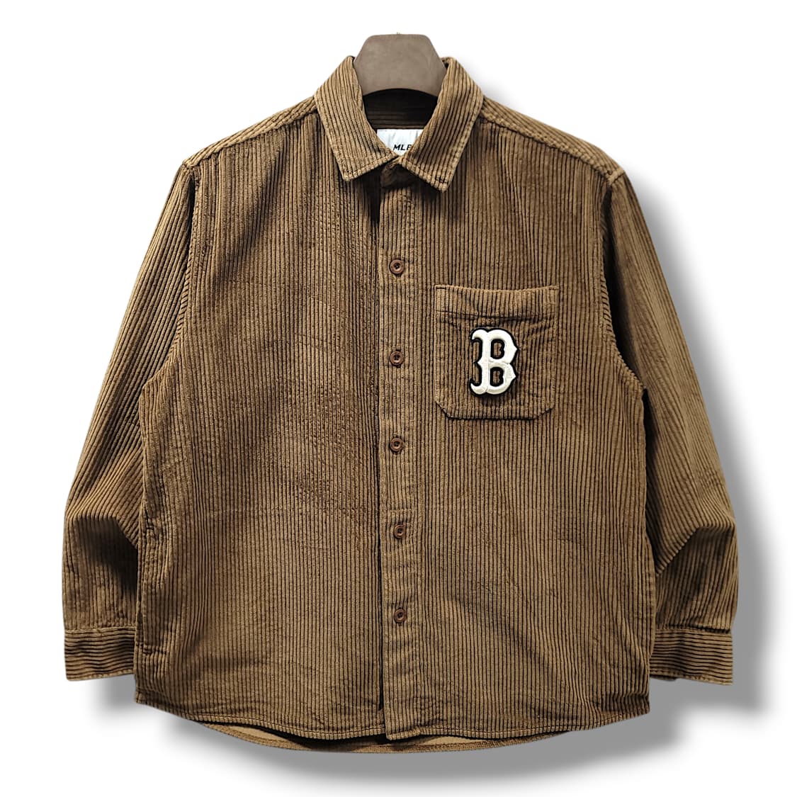 [M] MLB 브라운 보스턴 레드삭스 코듀로이 자켓형 셔츠 상품이미지1