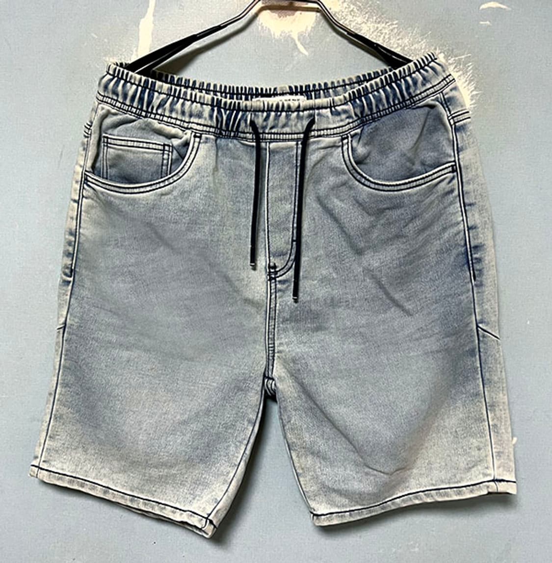 ZARA 자라 남자 밴딩 반바지 쭈리 캐주얼 연청 L 32 상품이미지1