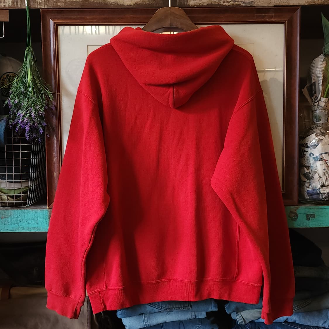 90s 러셀 후드 스웻셔츠 골든 이글스 오리지널 빈티지 레터링 M 상품이미지3