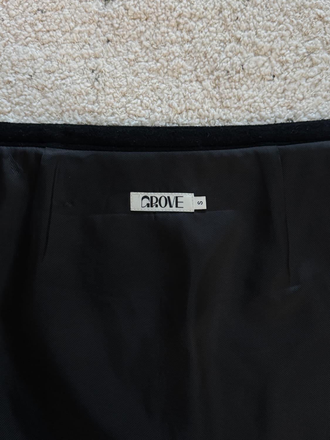 🖤 그로브(GROVE) Joyce Skirt / 차정원 블랙 울스커트 상품이미지9