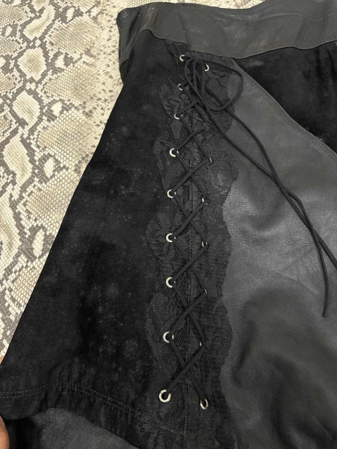 [DOHO] Sheep Leather Lace-Up aesthetic S 상품이미지9