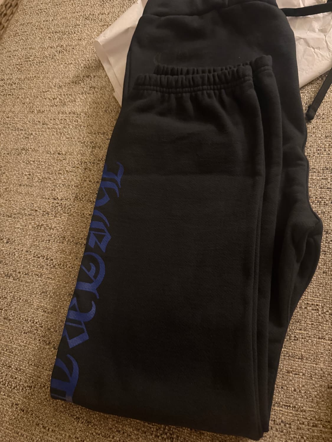 (L)크롬하츠 홀스슈 팬츠 블랙/블루 상품이미지2