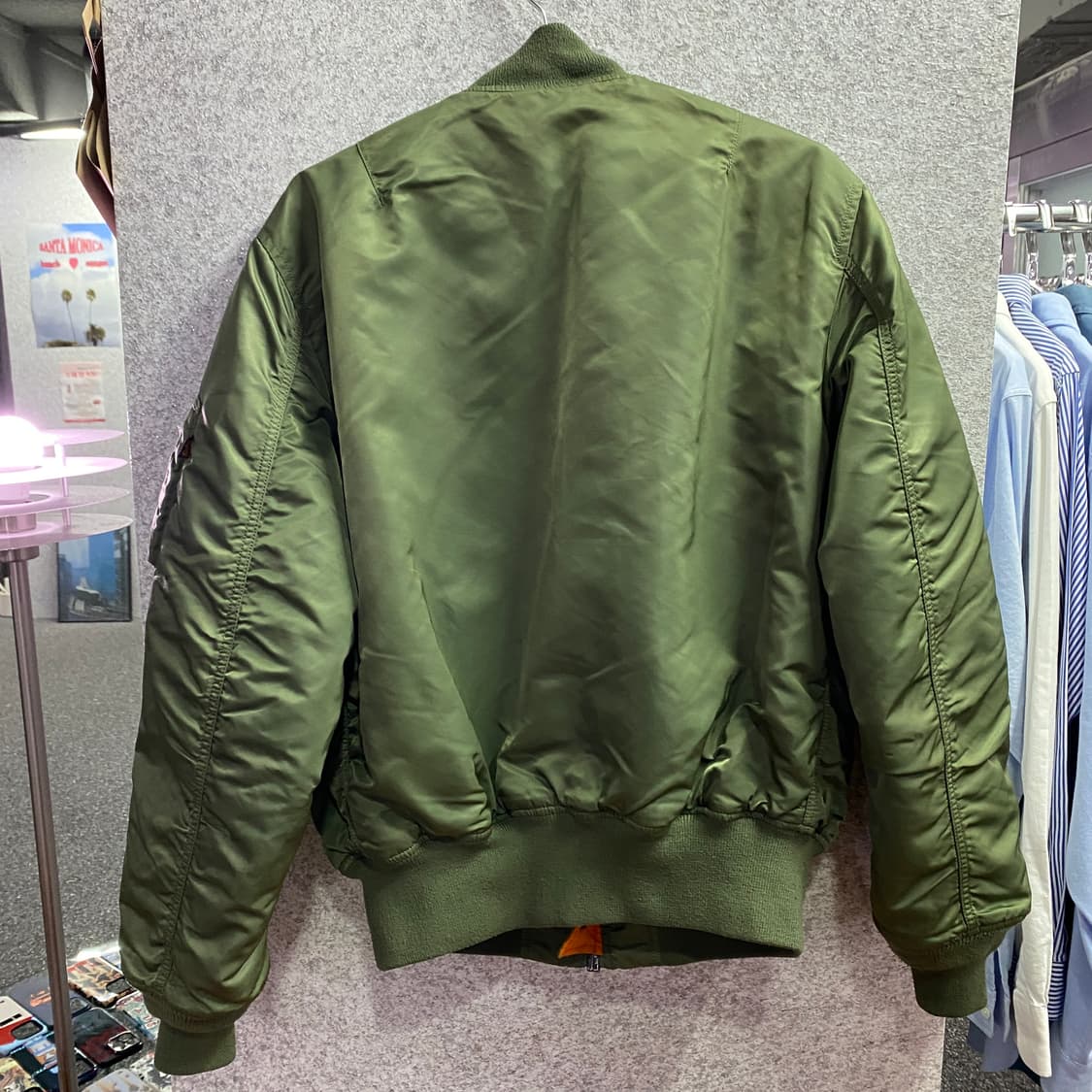 알파인더스트리 카키 Ma-1 항공 봄버 자켓B2990 상품이미지3